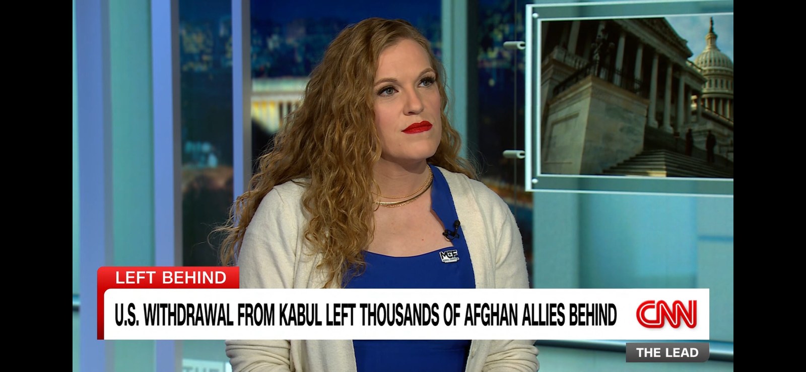 Amy Marden on CNN’s The Lead with Jake Tapper, discussing Afghan allies left behind after the U.S. withdrawal